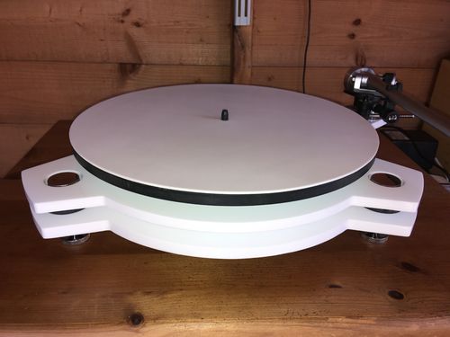NEW SRM TECH Azure in Pure White - Superb DIY Turntable Using Rega Parts!